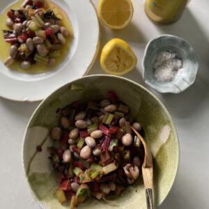 barlotti beans and rainbow chard salad