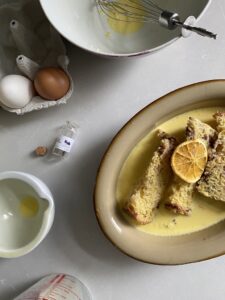 saffron bread and butter pudding