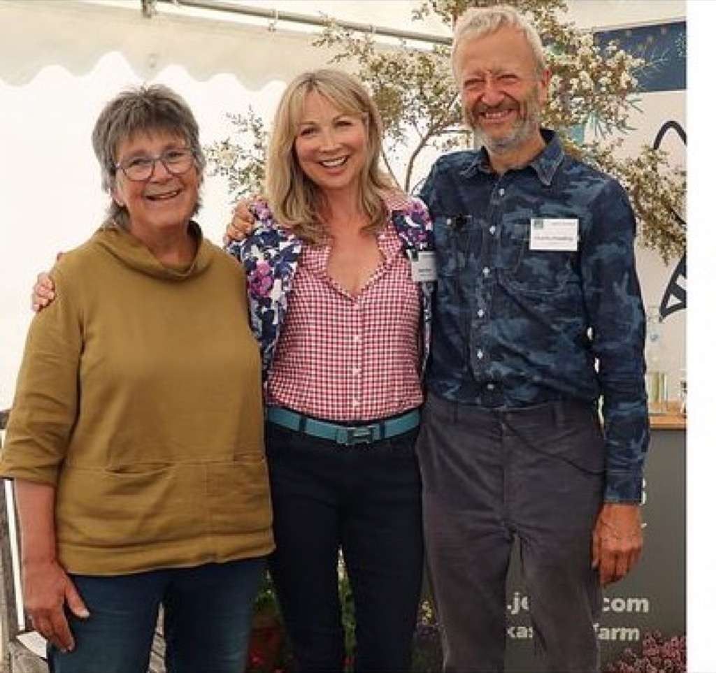Jekka with Kate Durr and Charles Dowding at Jekka's HerbFest