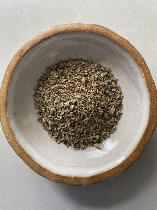 a plate of za'atar mix without oil