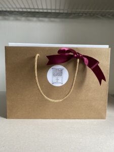 a gift box with a ribbon