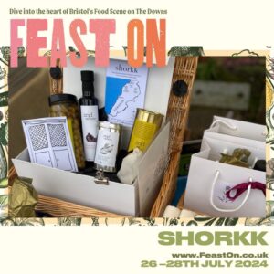 social media image displaying shorkk's hamper for the food festival Feast on the Downs